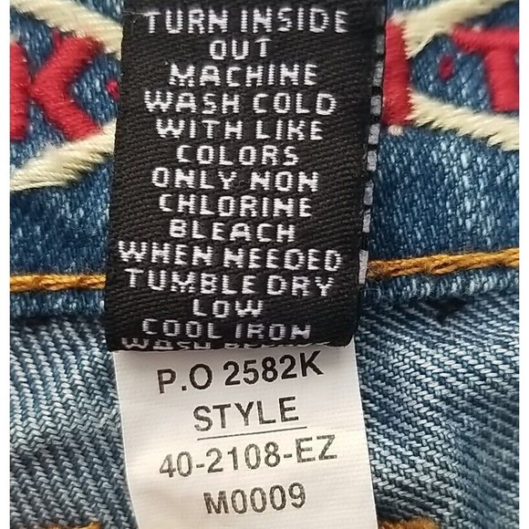 KIKIT Jeans Women 12 (36x29) Stretch Boot Cut Denim Blue Embroidered Pockets Y2K - Picture 13 of 16